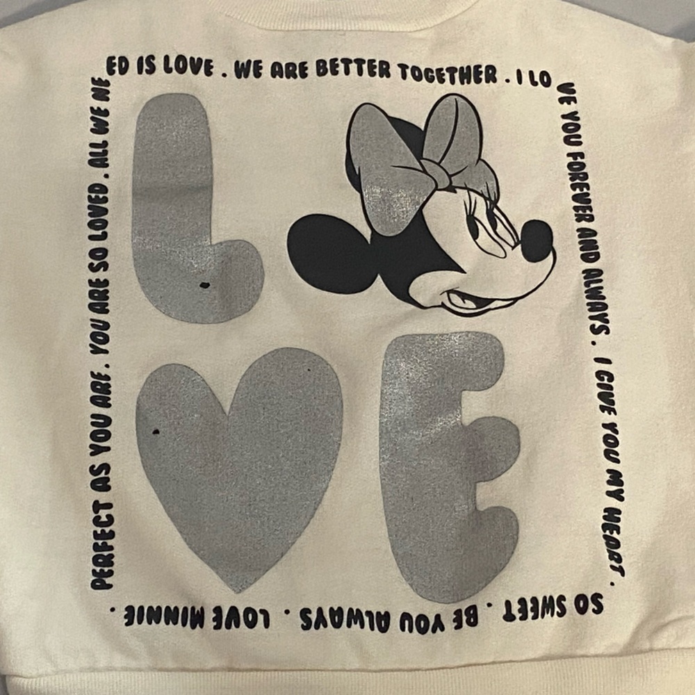 Disney Cream Sweatshirt with Minnie‎ Design - Picture 3 of 4